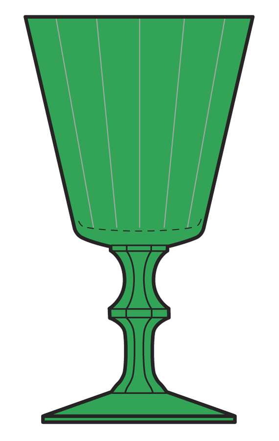 6000 Green Water Goblet by Fostoria-1
