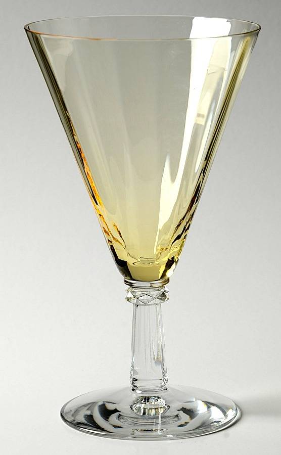 6002 Yellow Water Goblet by Fostoria-1