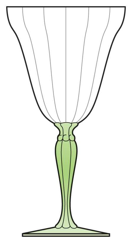 6005 Green Water Goblet by Fostoria-1