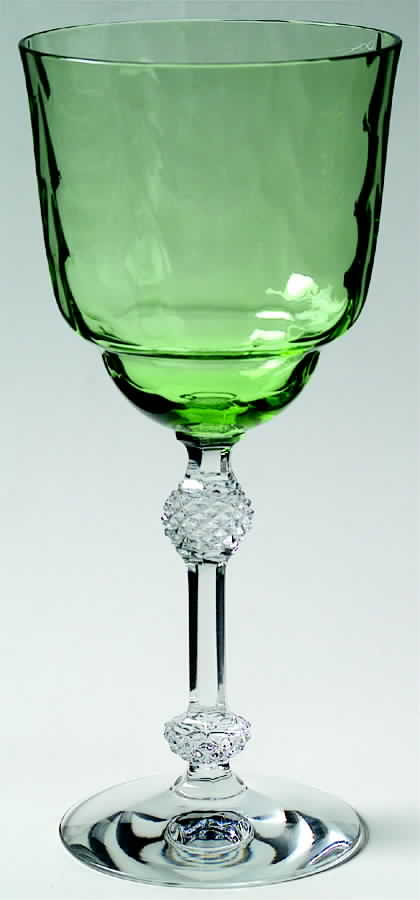 6007 Green Water Goblet by Fostoria-1