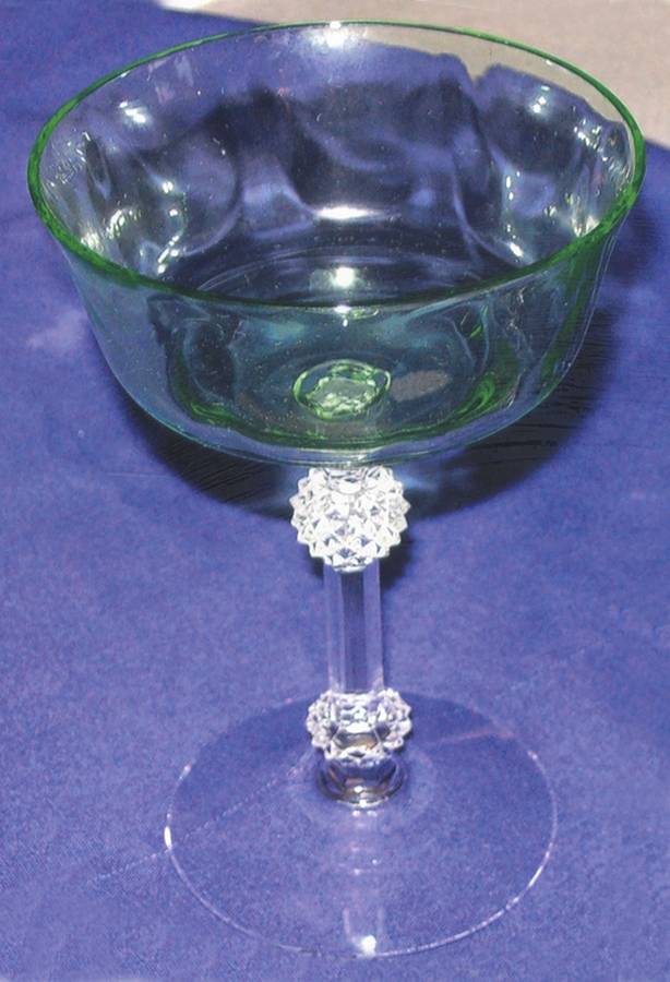 6007 Green Champagne/Tall Sherbet by Fostoria-1