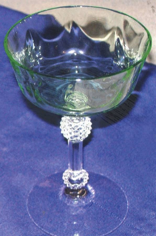 6007 Green Liquor Cocktail by Fostoria-1