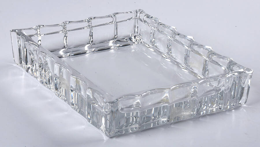 Coin Glass Gold Decoration (Stem 1372) Cigarette Box No Lid by Fostoria-1
