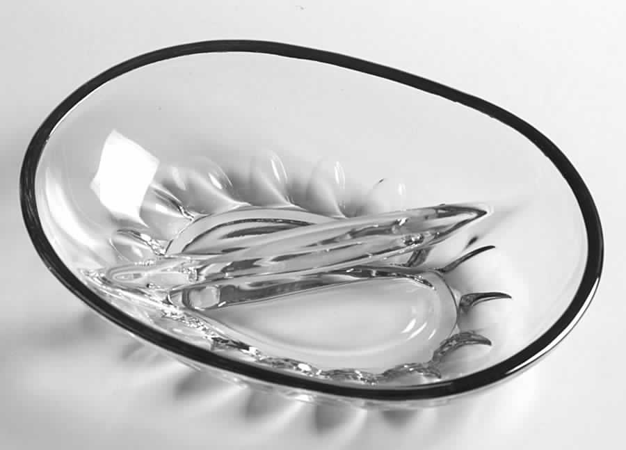 Gourmet (Platinum Trim) 7" Oval 2 Part Relish by Fostoria-1