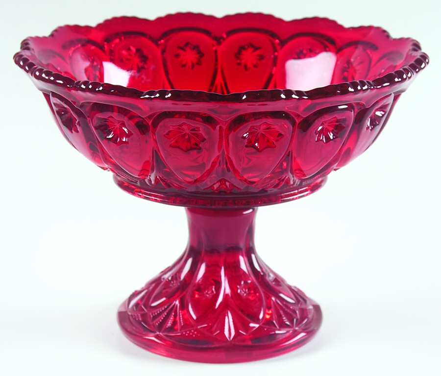 Centennial II Ruby Round Compote (Height X Width) by Fostoria-1