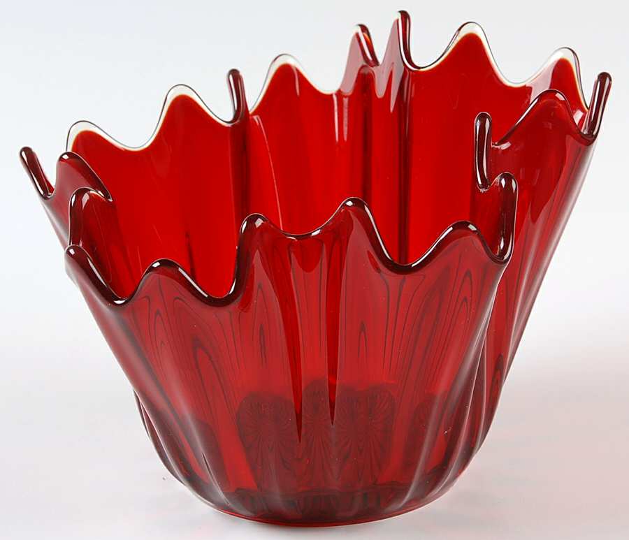 Heirloom Ruby 6" Round Hanky/Handkerchief Bowl by Fostoria-1