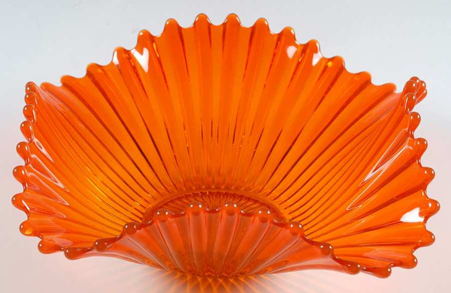 Heirloom Orange (Bittersweet) 9" Square Bowl by Fostoria-1