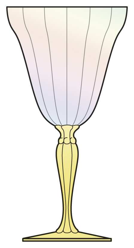 6005 Topaz Mother of Pearl Water Goblet by Fostoria-1