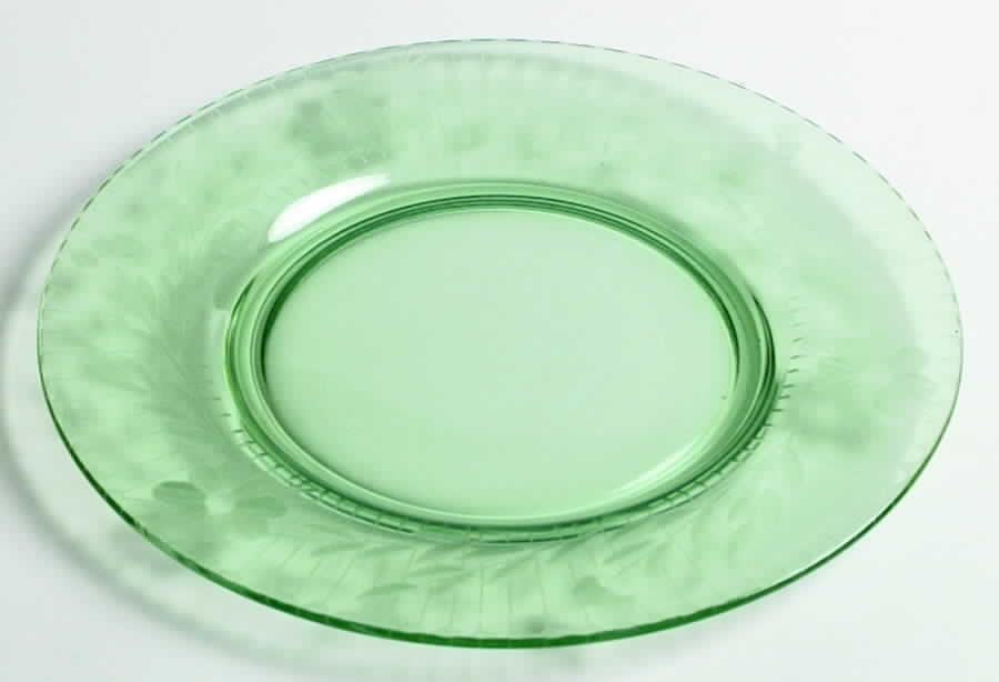 Sunberry Green Luncheon Plate by Fostoria-1