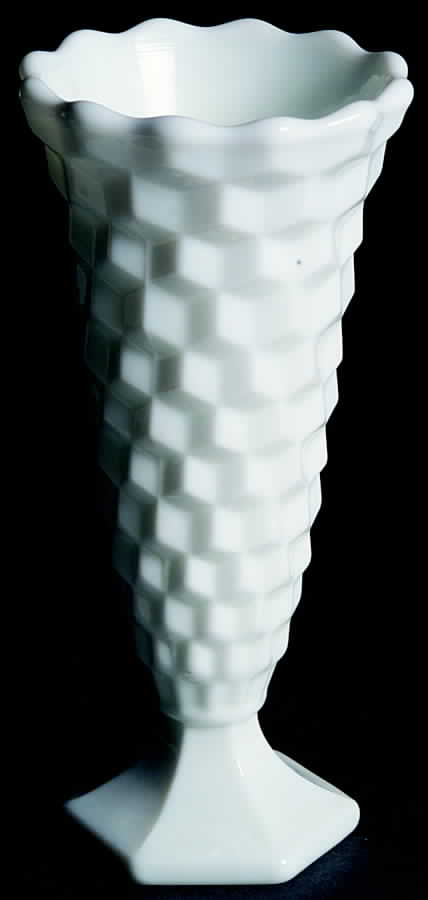 American Clear (Stem 2056) 6" Flared Milk Glass Bud Vase by Fostoria-1
