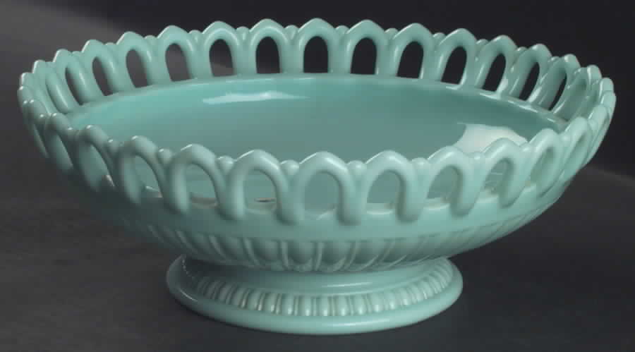 Randolph Aqua 10" Shallow Round Bowl by Fostoria-1