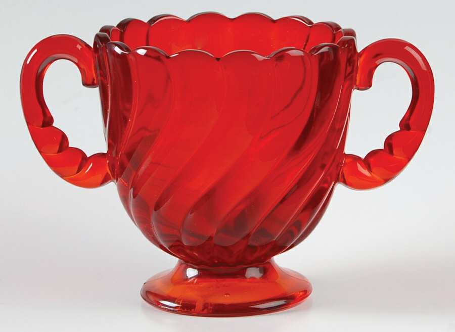 Maypole Ruby Open Sugar by Fostoria-1