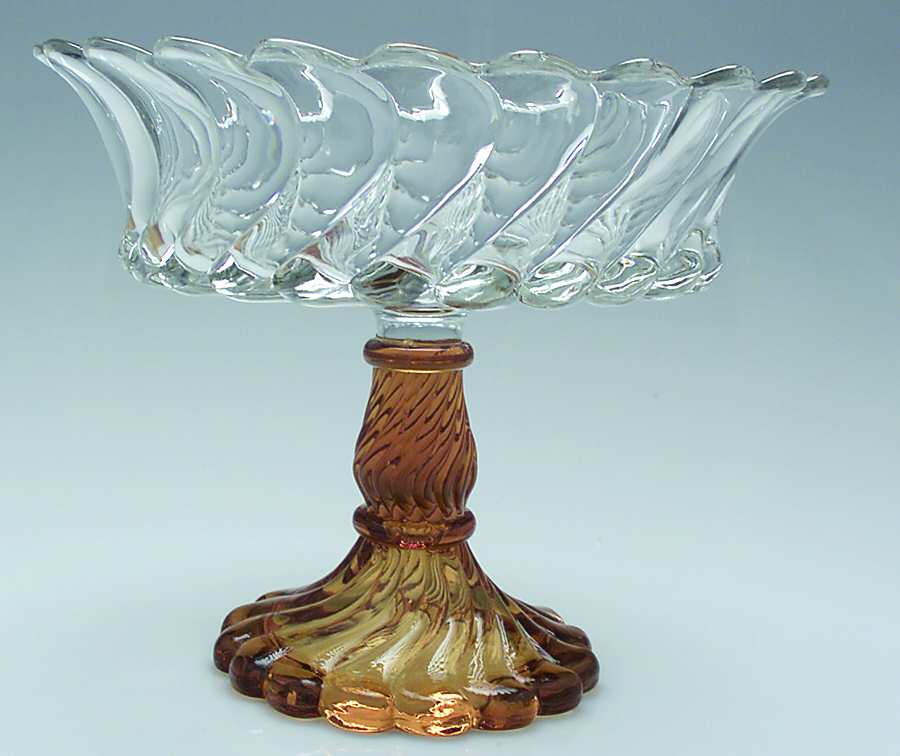 Queen Anne Amber Large Footed Fruit Bowl by Fostoria-1