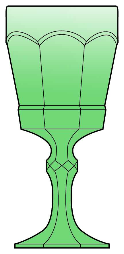 Virginia Light Green Water Goblet by Fostoria-1
