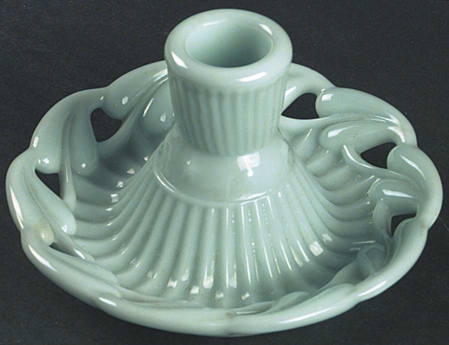 Betsy Ross Aqua 3" Single Light Candlestick by Fostoria-1