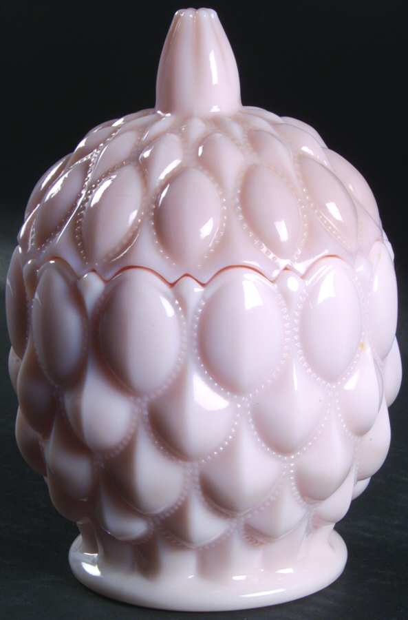 Frisco Pink (Peach) Candy Dish & Lid by Fostoria-1