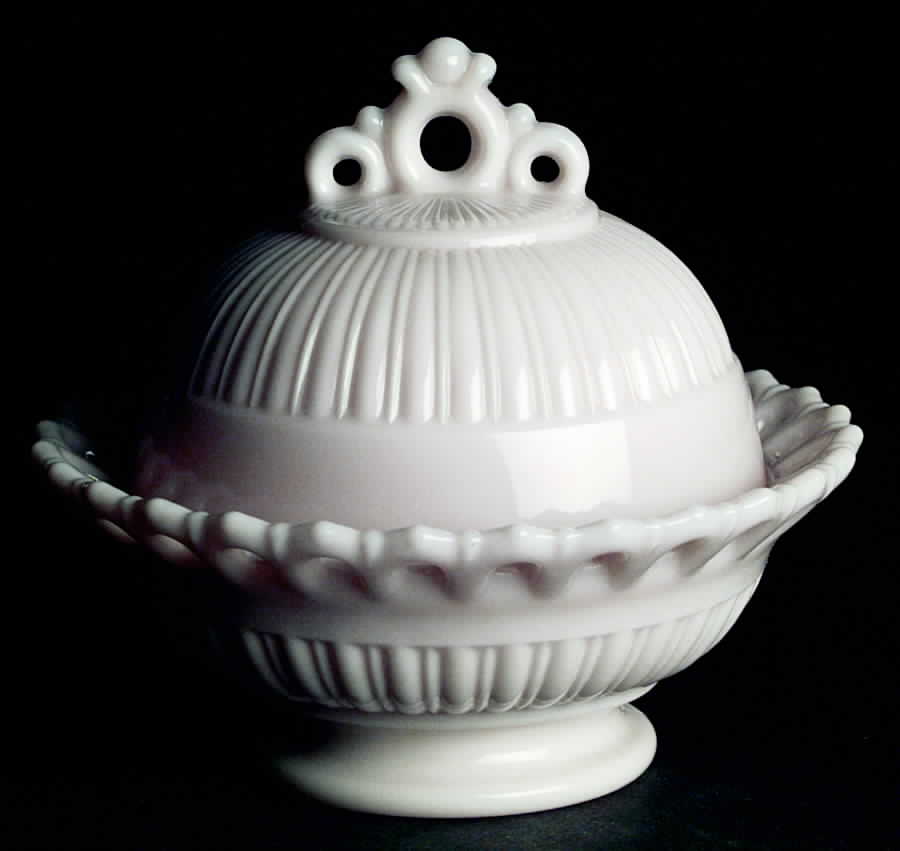 Randolph Pink (Peach) Preserve & Lid by Fostoria-1