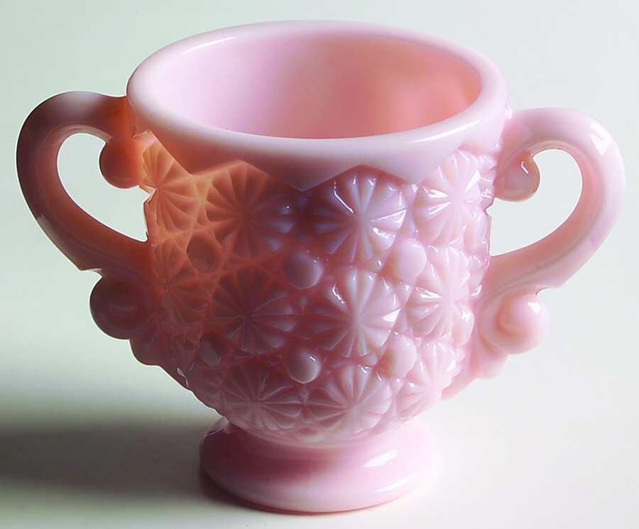 Daisy and Button Pink (Peach) Open Sugar by Fostoria-1
