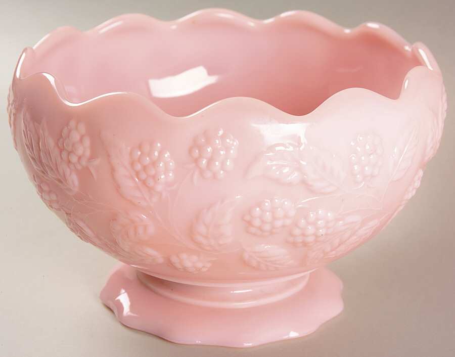 Berry Pink 7" Footed Cupped Bowl by Fostoria-1