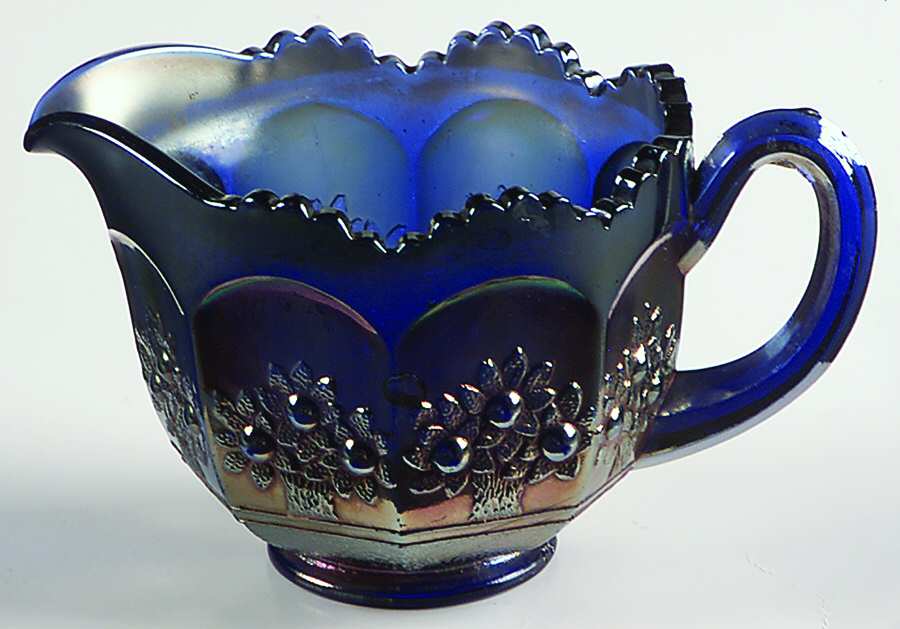 Orange Tree Blue (Carnival) Creamer by Fenton-1