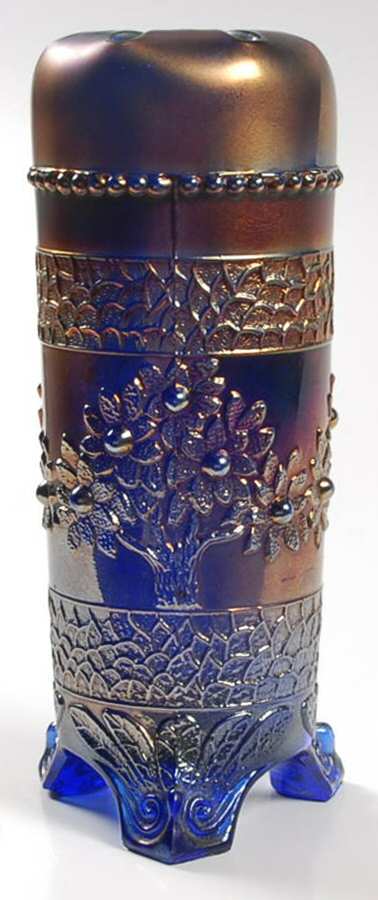 Orange Tree Blue (Carnival) Hatpin Holder by Fenton-1