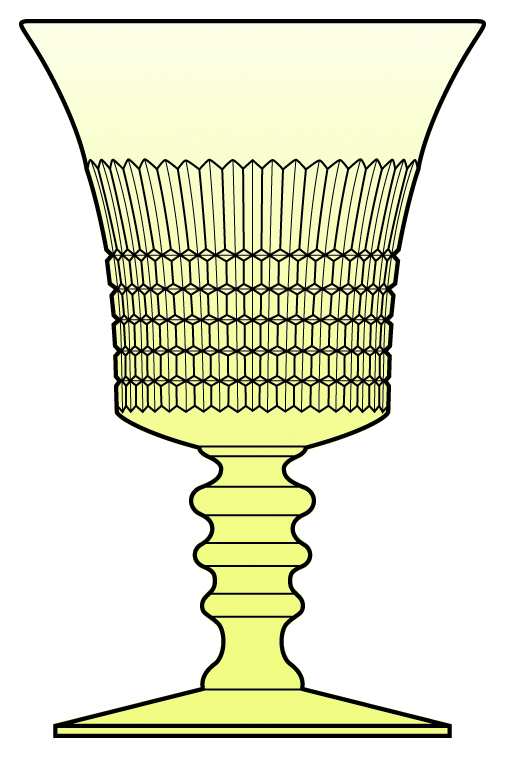 Lincoln Inn Topaz Water Goblet by Fenton-1