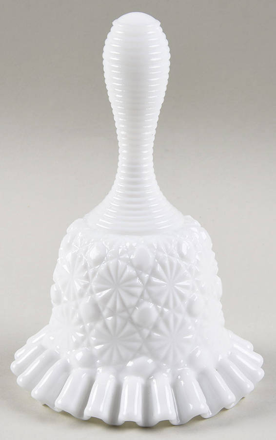 Daisy and Button Milk Glass Bell by Fenton-1