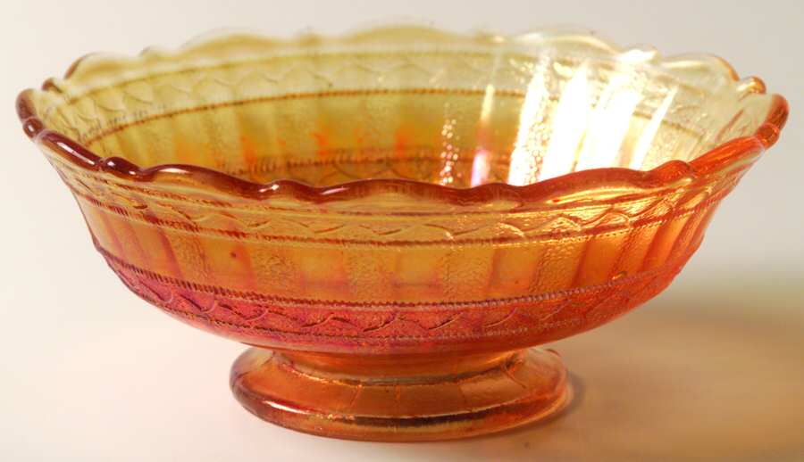 Stippled Rays Marigold 5" Round Bowl by Fenton-1