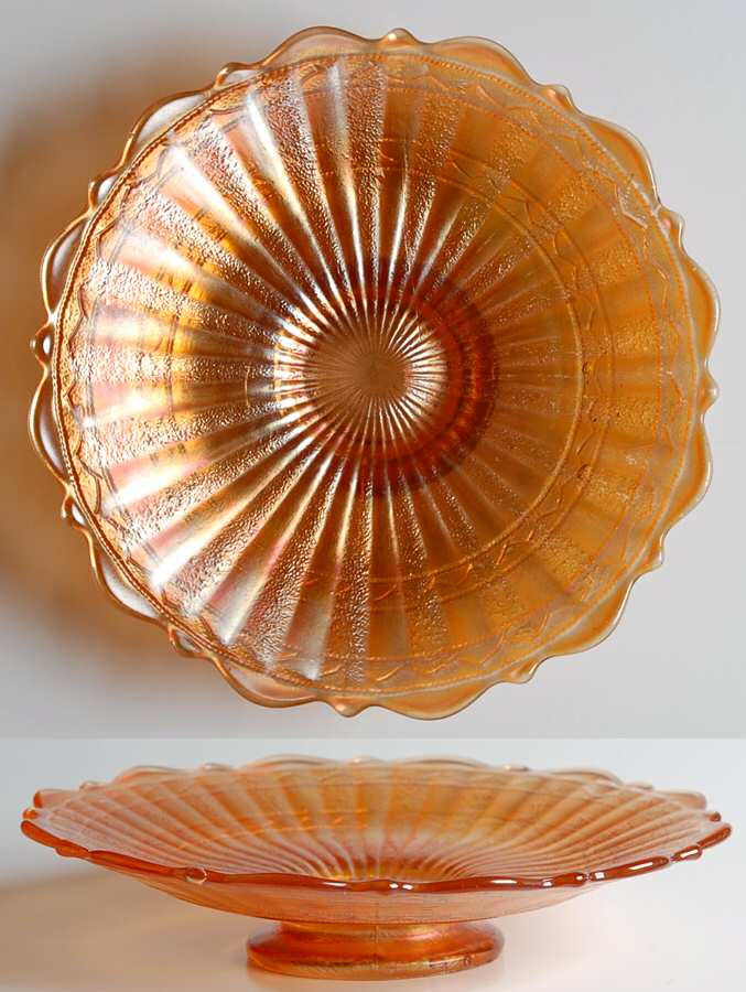 Stippled Rays Marigold 7" Decorative Plate by Fenton-1
