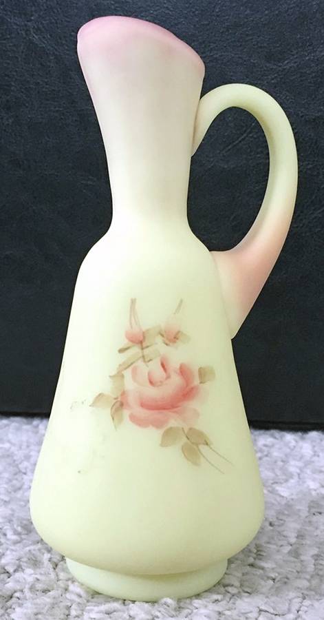 Rose Burmese 6" Cruet Vase by Fenton-1