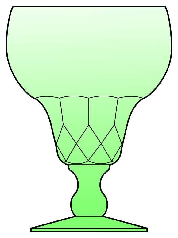 Georgian Jadeite Green Water Goblet by Fenton-1