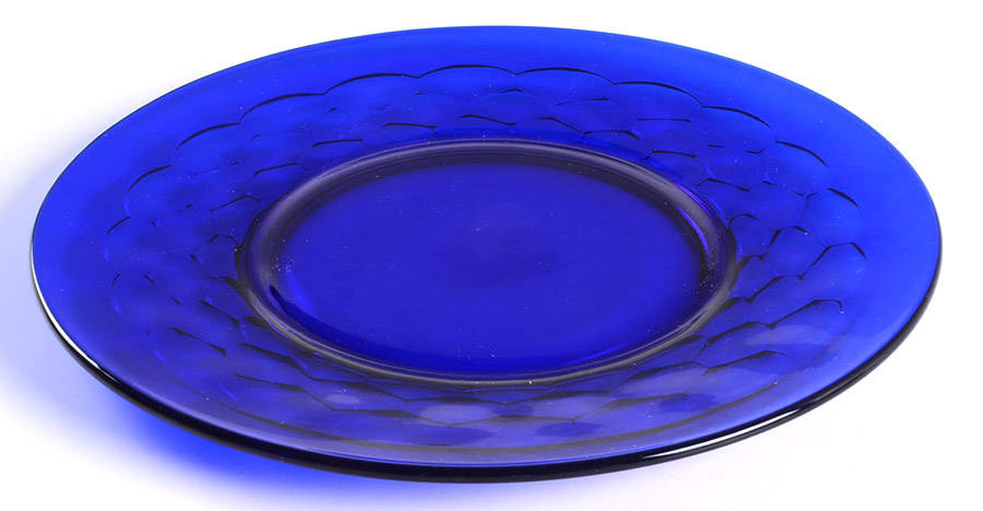 Georgian Cobalt Blue Luncheon Plate by Fenton-1