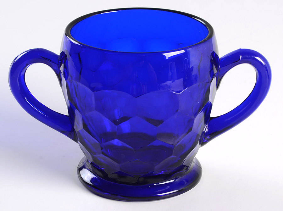 Georgian Cobalt Blue Open Sugar by Fenton-1