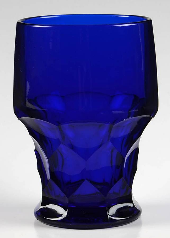 Georgian Cobalt Blue 12 Oz Flat Tumbler by Fenton-1