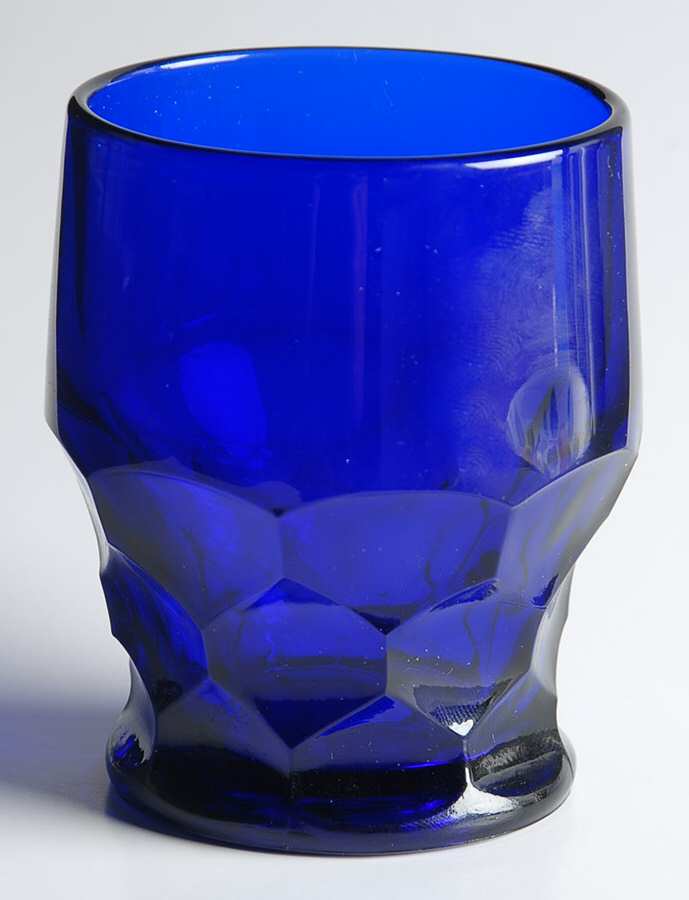 Georgian Cobalt Blue 9 Oz Flat Tumbler by Fenton-1
