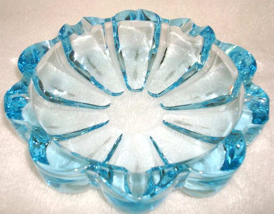 Spool Blue 5" Round Ashtray by Fostoria-1