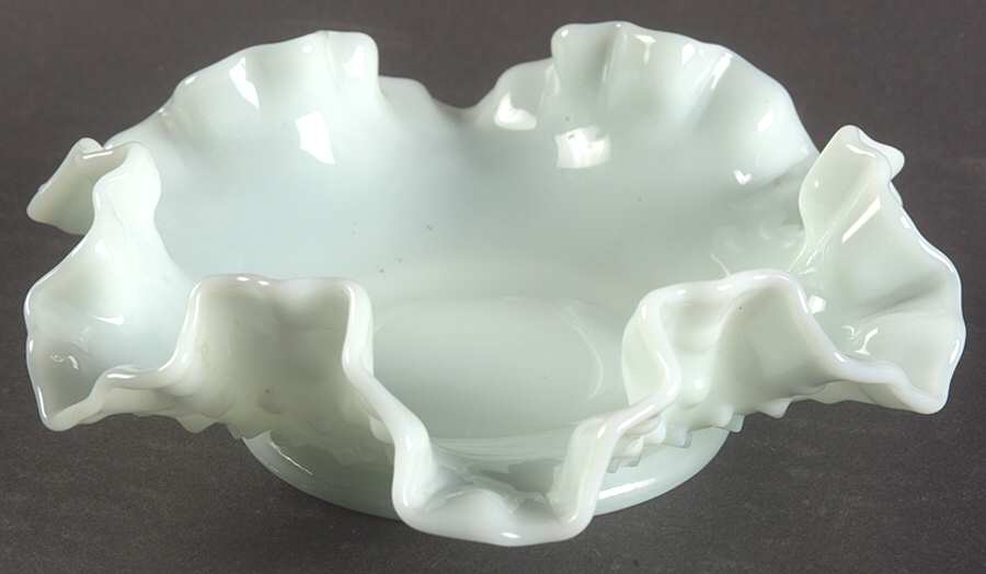 Hobnail Turquoise 6" Double Crimped Bon Bon by Fenton-1