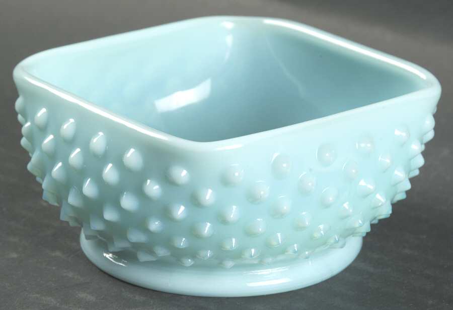 Hobnail Turquoise 3" Square Dessert Bowl by Fenton-1