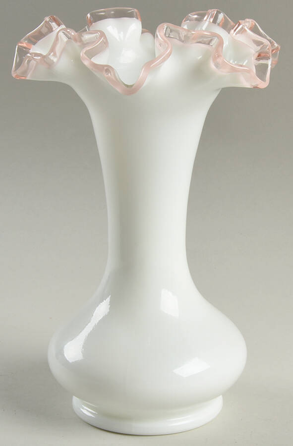 Rose Crest 8" Double Crimped Vase by Fenton-1