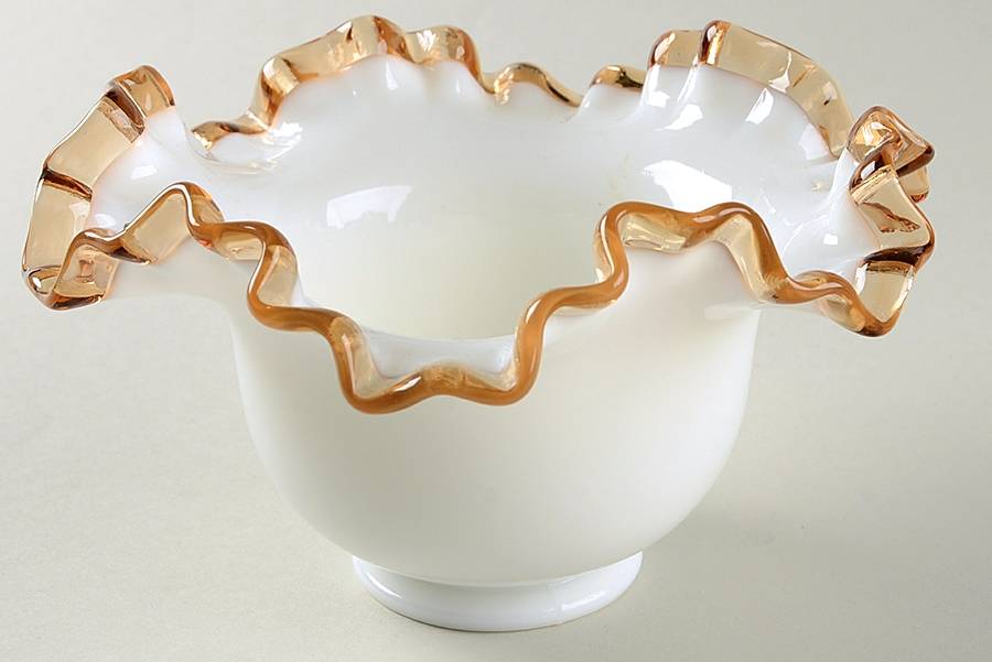 Rose Crest 7" Round Double Crimped Bowl by Fenton-1