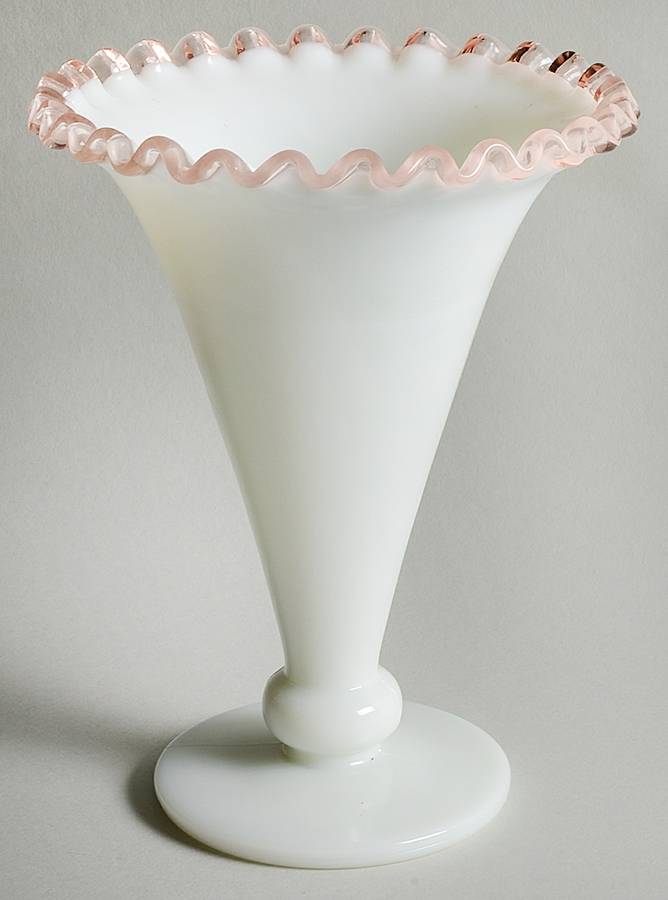 Rose Crest 8" Footed Flared Vase by Fenton-1