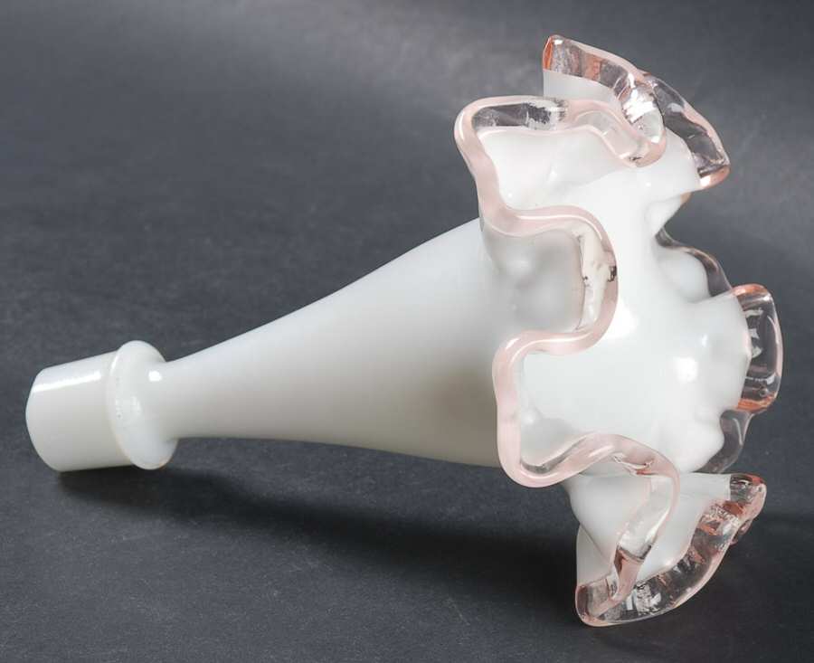 Rose Crest Epergne Vase by Fenton-1