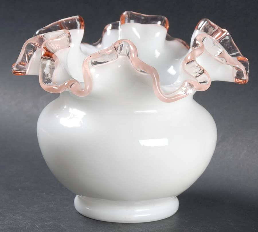 Rose Crest 4" Double Crimped Vase by Fenton-1