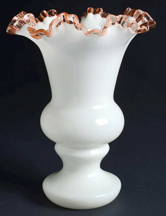 Rose Crest 11" Flower Vase by Fenton-1