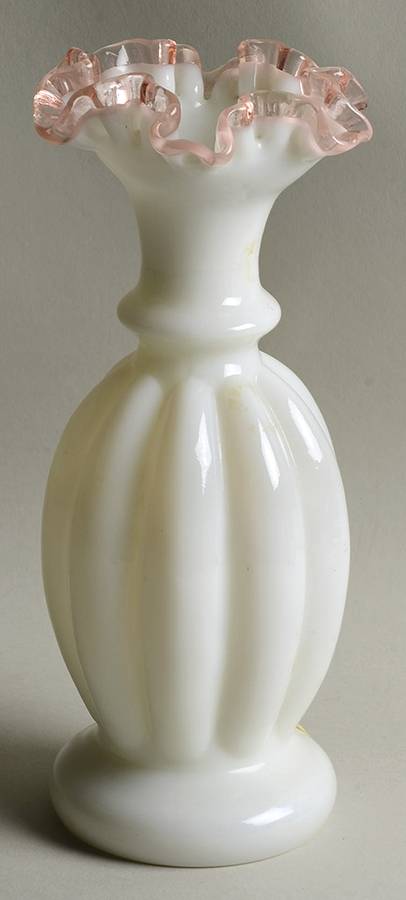 Rose Crest 9" Double Crimped Vase by Fenton-1