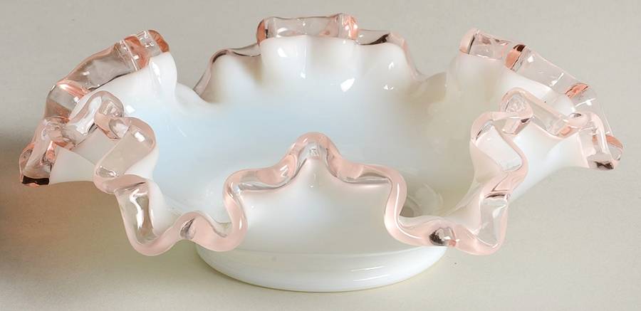 Rose Crest 5" Double Crimped Bon Bon by Fenton-1