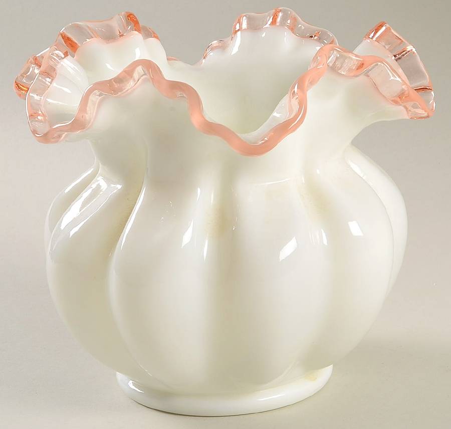 Rose Crest 5" Double Crimped Vase by Fenton-1