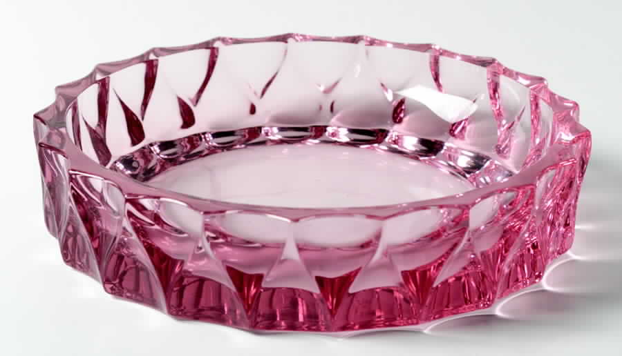 Facets Pink Candy Box No Lid by Fostoria-1
