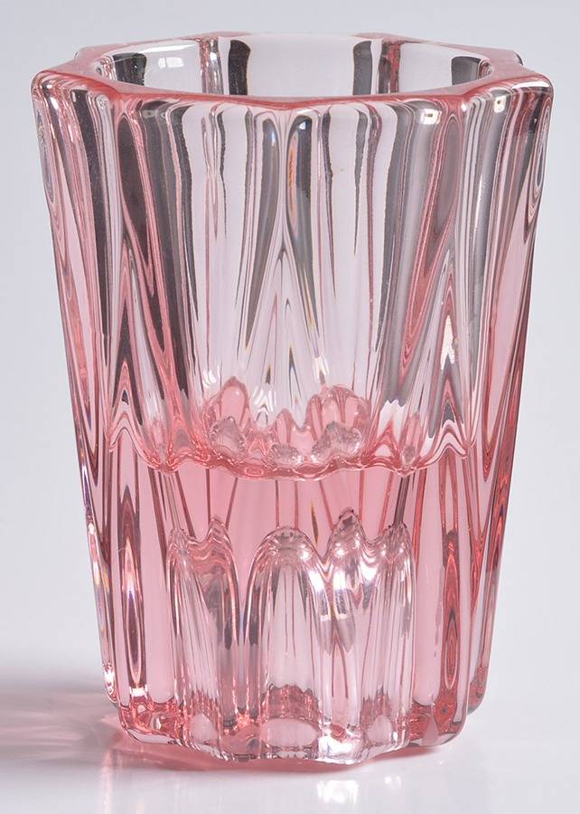 Facets Pink 3" Single Light Candlestick by Fostoria-1
