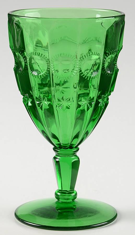 Priscilla Green Water Goblet by Fenton-1
